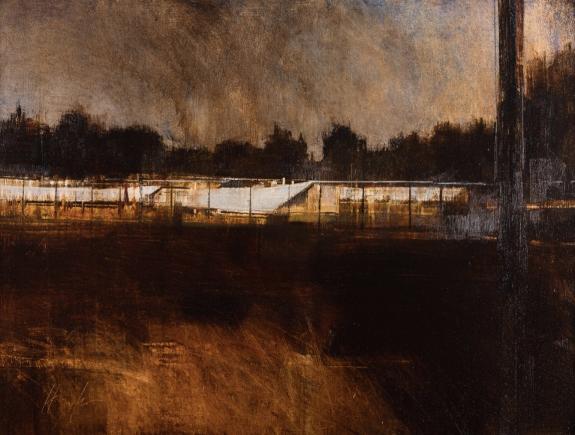 Tonalist Nocturne with Solar Panels